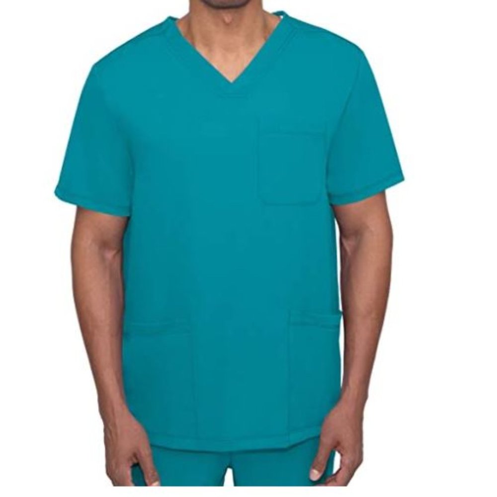NWT Scrub Top V-Neck Teal Size Large
